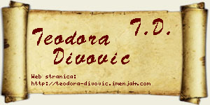 Teodora Divović vizit kartica